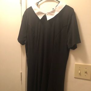 black dress with with collar